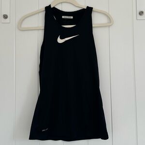 Nike Women's Black and White Kids Tank Top